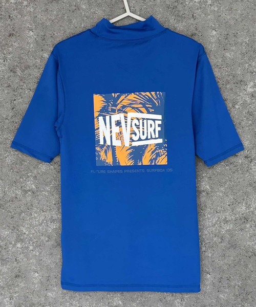 ZI-ON（ジーオン）の「メンズ ラッシュガード 水着 半袖 プリント ロゴ バックプリント ネブサーフ NEV（Tシャツ/カットソー・メンズ・オレンジ/ネイビー/ブラック/チャコールグレー/イエロー/オフホワイト/ロイヤルブルー/ホワイト系その他・L/M/XL）」の9枚目の写真