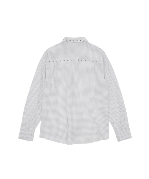 MEA（メア）の「STUDDED CHECK SHIRT [WHITE]（シャツ/ブラウス・メンズ・その他・2/3）」の2枚目の写真
