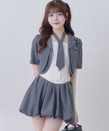 Belle Charme】Side Belt Pleats Rib Skirt（スカート）｜OLIVE des