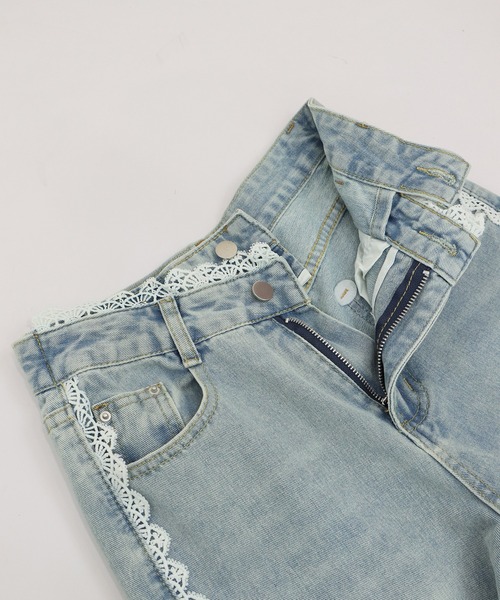 BLUEEAST(ブルーイースト)の「《2サイズ展開》トリムレースデニム(デニムパンツ・レディース・ブルー・LARGE/MEDIUM)」の18枚目の写真