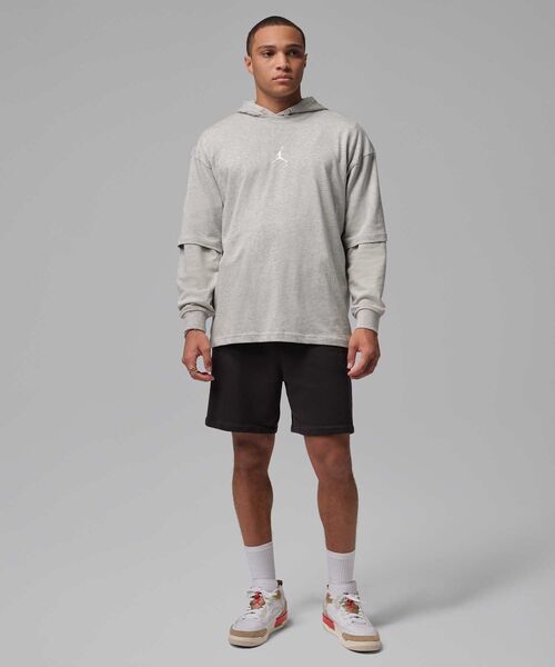 JORDAN BRAND（ジョーダンブランド）の「ジョーダン フライト エッセンシャル メンズ オーバーサイズド Tシャツ / Jordan Flight Essentials Men's Oversized T-Shirt IB7345-050 Grey Heather（Tシャツ/カットソー・メンズ・霜降りグレー・XS/XL/S/M/L/2XL）」の5枚目の写真