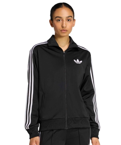adidas(アディダス)の「adidas FIREBIRD TRACK TOP LOOSE / アディダス ファイヤーバード トラックトップ ルーズ(ジャージ・レディース・ブラック・S/M/L)」の1枚目の写真