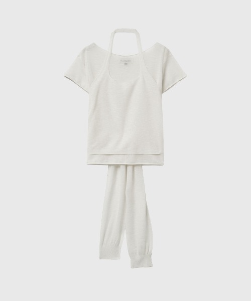 GENERAL IDEA(ジェネラルアイデア)の「【GENERAL IDEA】 シースルーレイヤードニットセット / SEE THROUGH HALTER NECK LAYERED KNIT SET(Tシャツ/カットソー・レディース・ブラック/アイボリー/ピンク・S/L/M)」の9枚目の写真