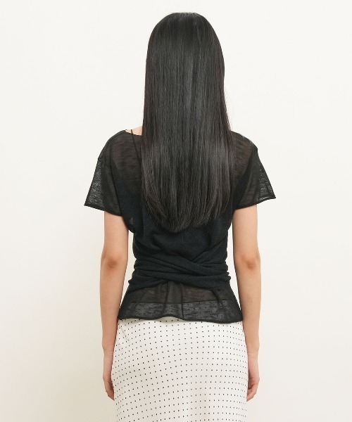 GENERAL IDEA(ジェネラルアイデア)の「【GENERAL IDEA】 シースルーレイヤードニットセット / SEE THROUGH HALTER NECK LAYERED KNIT SET(Tシャツ/カットソー・レディース・ブラック/アイボリー/ピンク・S/L/M)」の12枚目の写真