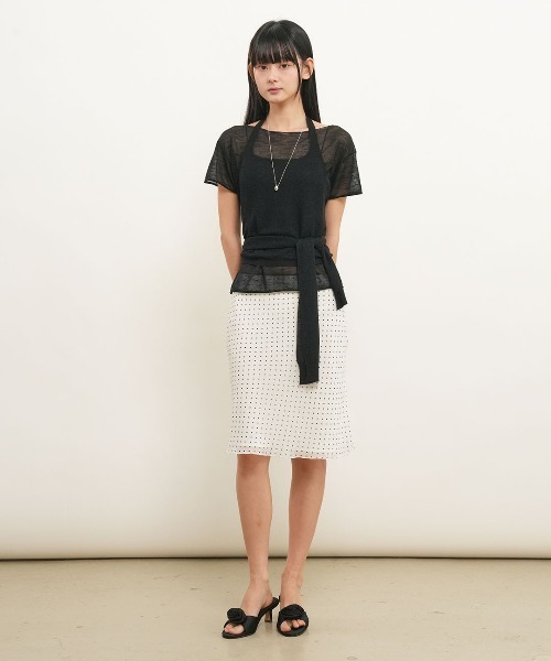 GENERAL IDEA(ジェネラルアイデア)の「【GENERAL IDEA】 シースルーレイヤードニットセット / SEE THROUGH HALTER NECK LAYERED KNIT SET(Tシャツ/カットソー・レディース・ブラック/アイボリー/ピンク・S/L/M)」の13枚目の写真