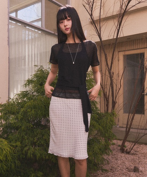 GENERAL IDEA(ジェネラルアイデア)の「【GENERAL IDEA】 シースルーレイヤードニットセット / SEE THROUGH HALTER NECK LAYERED KNIT SET(Tシャツ/カットソー・レディース・ブラック/アイボリー/ピンク・S/L/M)」の15枚目の写真