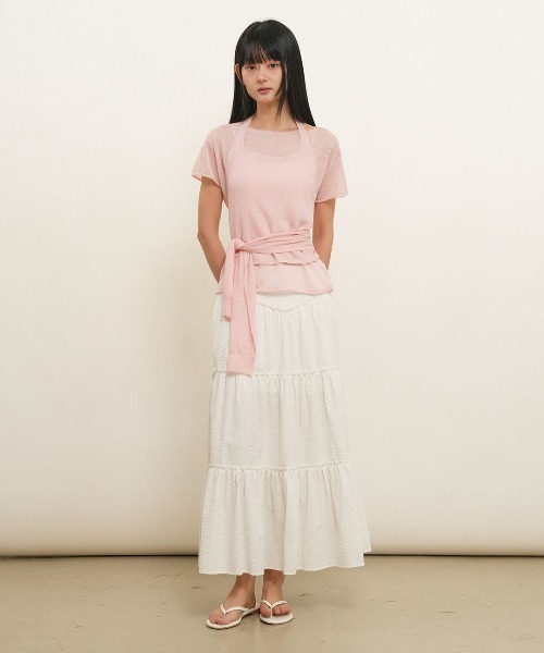 GENERAL IDEA(ジェネラルアイデア)の「【GENERAL IDEA】 シースルーレイヤードニットセット / SEE THROUGH HALTER NECK LAYERED KNIT SET(Tシャツ/カットソー・レディース・ブラック/アイボリー/ピンク・S/L/M)」の21枚目の写真