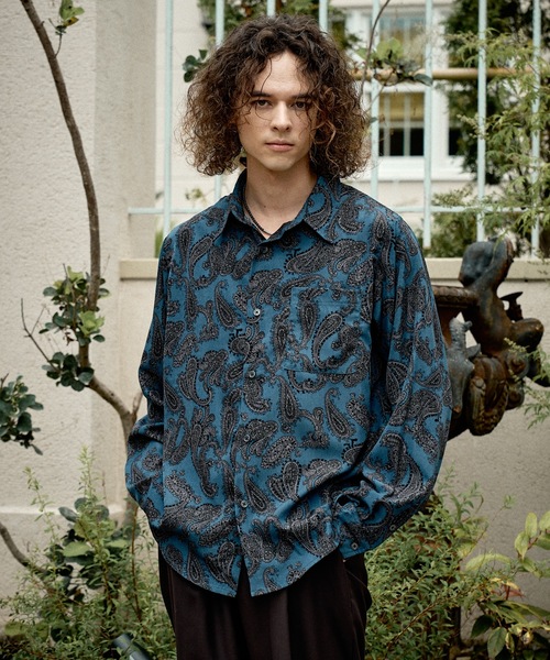CASPER JOHN(キャスパージョン)の「Paisley shirts/ペイズリーシャツ(シャツ/ブラウス・メンズ・ブルー/ブラウン・X-SMALL/LARGE/MEDIUM/SMALL)」の2枚目の写真