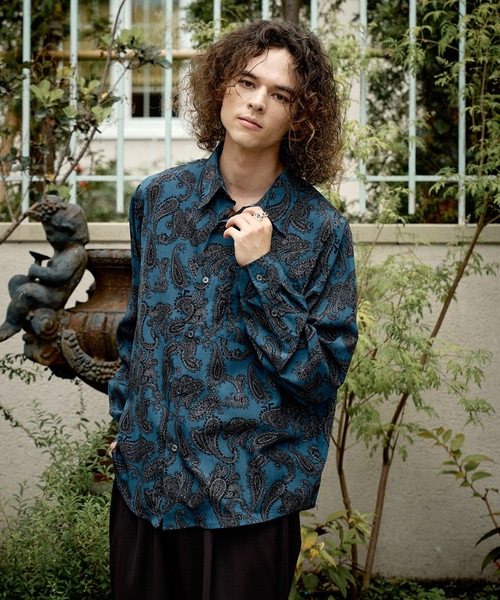 CASPER JOHN(キャスパージョン)の「Paisley shirts/ペイズリーシャツ(シャツ/ブラウス・メンズ・ブルー/ブラウン・X-SMALL/LARGE/MEDIUM/SMALL)」の4枚目の写真