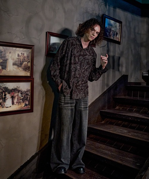 CASPER JOHN(キャスパージョン)の「Paisley shirts/ペイズリーシャツ(シャツ/ブラウス・メンズ・ブルー/ブラウン・X-SMALL/LARGE/MEDIUM/SMALL)」の13枚目の写真