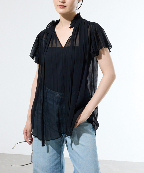 IENA(イエナ)の「《WEB/一部店舗限定》BOUQUET de L’UNE/リュンヌ ブラウス(シャツ/ブラウス・レディース・ブラック・FREE)」の3枚目の写真
