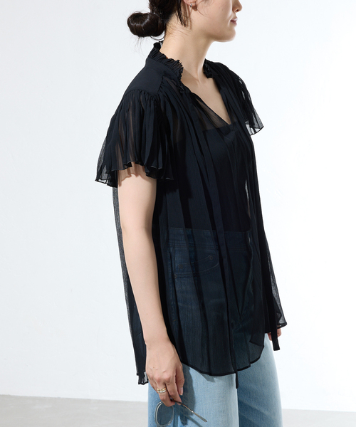 IENA(イエナ)の「《WEB/一部店舗限定》BOUQUET de L’UNE/リュンヌ ブラウス(シャツ/ブラウス・レディース・ブラック・FREE)」の5枚目の写真