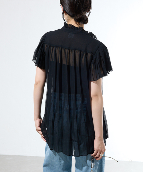 IENA(イエナ)の「《WEB/一部店舗限定》BOUQUET de L’UNE/リュンヌ ブラウス(シャツ/ブラウス・レディース・ブラック・FREE)」の6枚目の写真