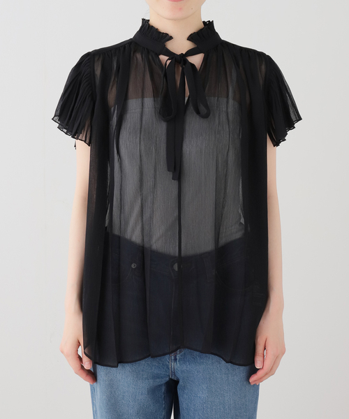 IENA(イエナ)の「《WEB/一部店舗限定》BOUQUET de L’UNE/リュンヌ ブラウス(シャツ/ブラウス・レディース・ブラック・FREE)」の21枚目の写真