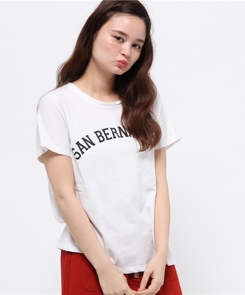 earth music&ecology(アースミュージックアンドエコロジー)の「【2016Summer】ドルマンロゴTシャツ(Tシャツ/カットソー・レディース・オフホワイト/LT.Gray/ブラック/カーキ・FREE)」の7枚目の写真