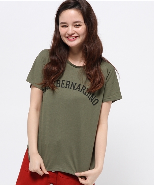 earth music&ecology(アースミュージックアンドエコロジー)の「【2016Summer】ドルマンロゴTシャツ(Tシャツ/カットソー・レディース・オフホワイト/LT.Gray/ブラック/カーキ・FREE)」の8枚目の写真