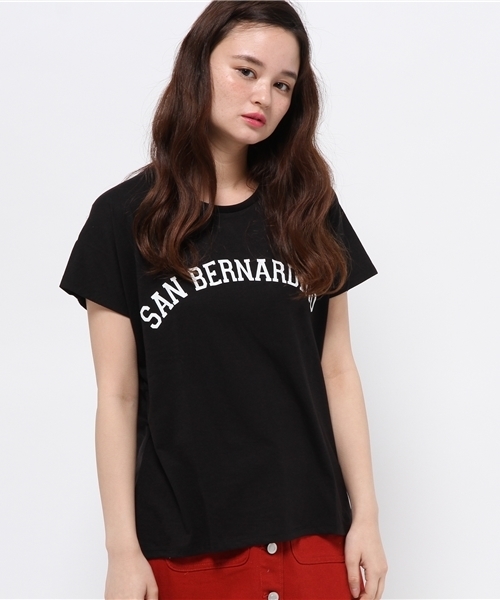 earth music&ecology(アースミュージックアンドエコロジー)の「【2016Summer】ドルマンロゴTシャツ(Tシャツ/カットソー・レディース・オフホワイト/LT.Gray/ブラック/カーキ・FREE)」の3枚目の写真