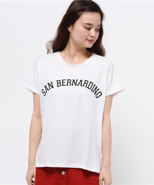 earth music&ecology(アースミュージックアンドエコロジー)の「【2016Summer】ドルマンロゴTシャツ(Tシャツ/カットソー・レディース・オフホワイト/LT.Gray/ブラック/カーキ・FREE)」の9枚目の写真