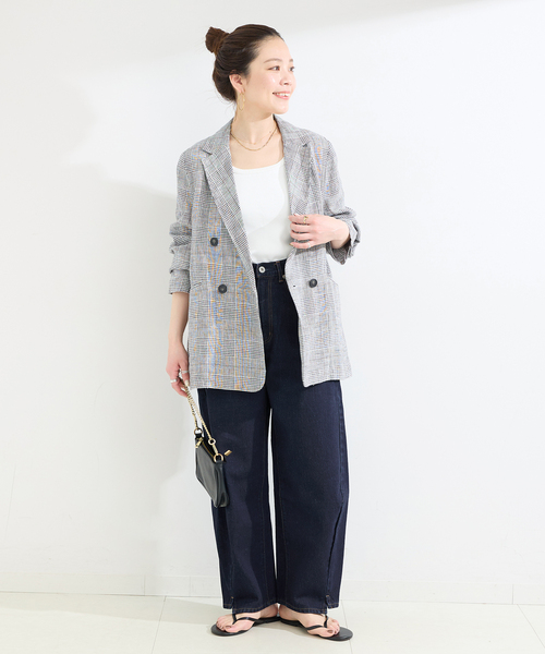 B.C STOCK（ベーセーストック）の「《追加11》ウォッシャブル / DU JOUR / デュ ジュール BARREL BAGGY JEAN（デニムパンツ・レディース・ホワイト系その他/ブルー/ネイビー・38/34/36）」の13枚目の写真