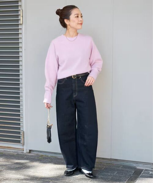 B.C STOCK（ベーセーストック）の「《追加11》ウォッシャブル / DU JOUR / デュ ジュール BARREL BAGGY JEAN（デニムパンツ・レディース・ホワイト系その他/ブルー/ネイビー・38/34/36）」の19枚目の写真