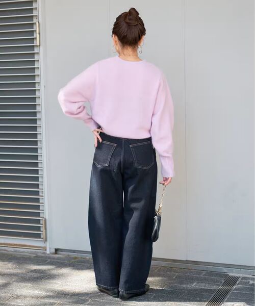 B.C STOCK（ベーセーストック）の「《追加11》ウォッシャブル / DU JOUR / デュ ジュール BARREL BAGGY JEAN（デニムパンツ・レディース・ホワイト系その他/ブルー/ネイビー・38/34/36）」の21枚目の写真