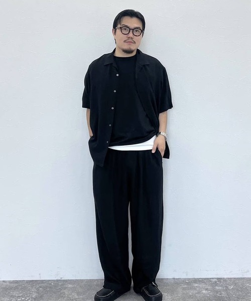 niko and...(ニコアンド)の「ヨウリュウ開襟シャツ(シャツ/ブラウス・メンズ・ブラウン/その他1/ブラック・MEDIUM/LARGE)」の5枚目の写真