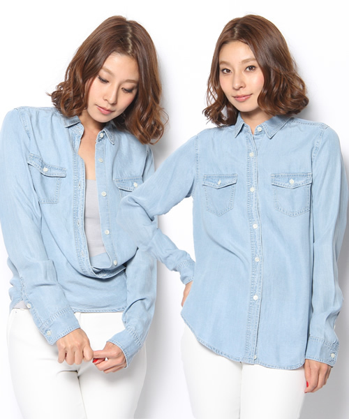 極美品 アルアバイル ダンガリー デニムシャツ サイズM コットン テンセル allureville（アルアバイル）の「テンセルデニムシャツ（シャツ