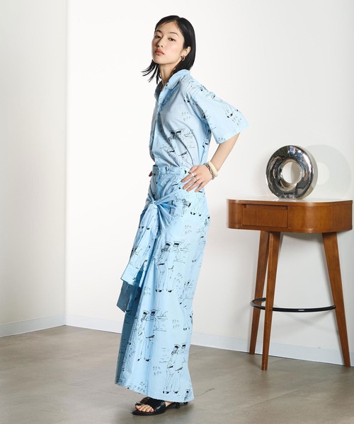 INDIA IS BEAUTIFUL（インディアイズビューティフル）の「【ROSE BUD別注】INDIA IS BEAUTIFUL/PRINTED SKIRT（スカート・レディース・ブラック/ブルー・ONE SIZE）」の11枚目の写真