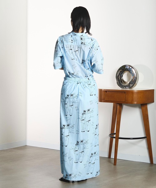 INDIA IS BEAUTIFUL（インディアイズビューティフル）の「【ROSE BUD別注】INDIA IS BEAUTIFUL/PRINTED SKIRT（スカート・レディース・ブラック/ブルー・ONE SIZE）」の12枚目の写真