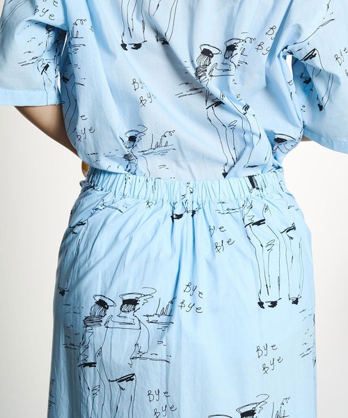 INDIA IS BEAUTIFUL（インディアイズビューティフル）の「【ROSE BUD別注】INDIA IS BEAUTIFUL/PRINTED SKIRT（スカート・レディース・ブラック/ブルー・ONE SIZE）」の14枚目の写真