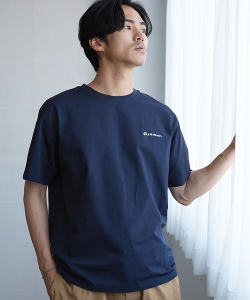 jiggys shop(ジギーズショップ)の「Phiten ファイテン リカバリーウェア 吸汗速乾 アクアチタン ドットメッシュ Tシャツ(Tシャツ/カットソー・メンズ・ネイビー/グレー/ブラック・LARGE/MEDIUM/X-LARGE)」の3枚目の写真