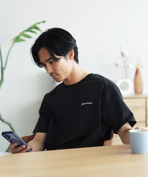 jiggys shop(ジギーズショップ)の「Phiten ファイテン リカバリーウェア 吸汗速乾 アクアチタン ドットメッシュ Tシャツ(Tシャツ/カットソー・メンズ・ネイビー/グレー/ブラック・LARGE/MEDIUM/X-LARGE)」の2枚目の写真