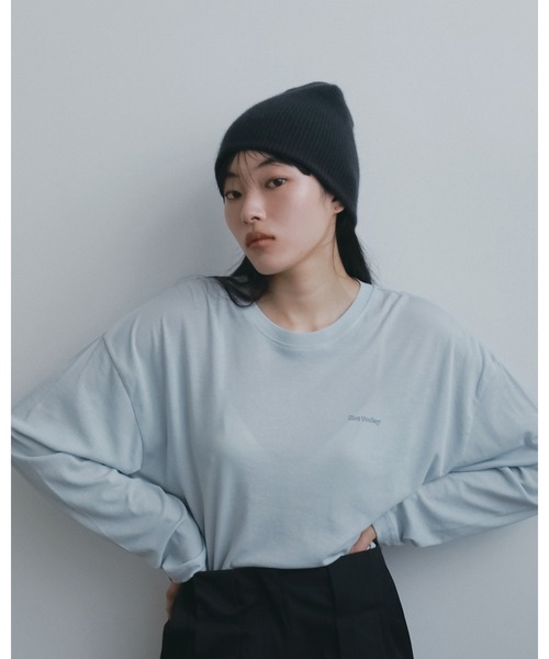 anuke(アンヌーク)の「Raccoon Knit Beanie(ニットキャップ/ビーニー・レディース・アイボリー/ラベンダー/オリーブ/チャコールグレー・FREE)」の9枚目の写真