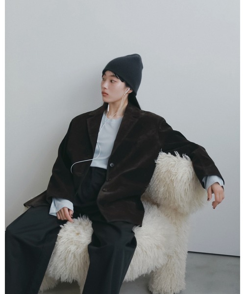 anuke(アンヌーク)の「Raccoon Knit Beanie(ニットキャップ/ビーニー・レディース・アイボリー/ラベンダー/オリーブ/チャコールグレー・FREE)」の10枚目の写真