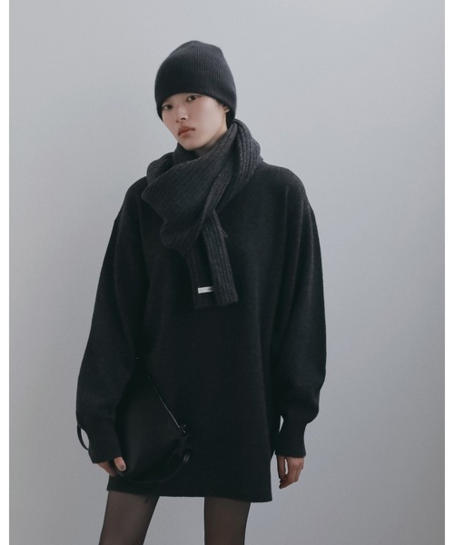 anuke(アンヌーク)の「Raccoon Knit Beanie(ニットキャップ/ビーニー・レディース・アイボリー/ラベンダー/オリーブ/チャコールグレー・FREE)」の13枚目の写真
