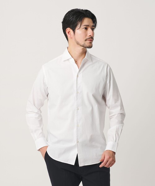 BEAUTY&YOUTH UNITED ARROWS(ビューティーアンドユースユナイテッドアローズ)の「【WEB限定 WARDROBE SMART】コットン ワイドカラー スキッパー シャツ(シャツ/ブラウス・メンズ・ブラック/コバルトブルー/ホワイト/ライトグレー・M/L/XL/S)」の22枚目の写真