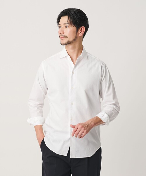 BEAUTY&YOUTH UNITED ARROWS(ビューティーアンドユースユナイテッドアローズ)の「【WEB限定 WARDROBE SMART】コットン ワイドカラー スキッパー シャツ(シャツ/ブラウス・メンズ・ブラック/コバルトブルー/ホワイト/ライトグレー・M/L/XL/S)」の20枚目の写真