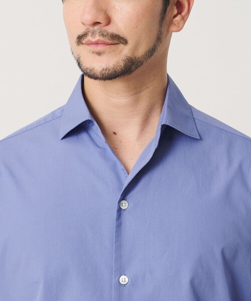 BEAUTY&YOUTH UNITED ARROWS(ビューティーアンドユースユナイテッドアローズ)の「【WEB限定 WARDROBE SMART】コットン ワイドカラー スキッパー シャツ(シャツ/ブラウス・メンズ・ブラック/コバルトブルー/ホワイト/ライトグレー・M/L/XL/S)」の12枚目の写真