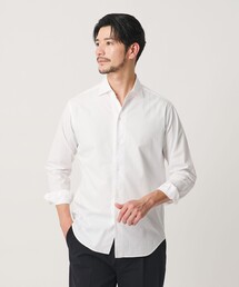 【WEB限定 WARDROBE SMART】コットン ワイドカラー スキッパー シャツ