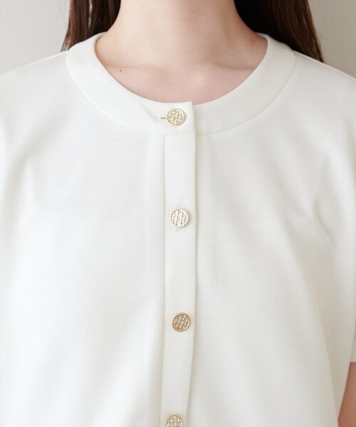 natural couture(ナチュラルクチュール)の「ソフトダンボールドッキングペプラムTOPS(Tシャツ/カットソー・レディース・オフホワイト/ブラウン/ブラック/ネイビー・FREE)」の13枚目の写真