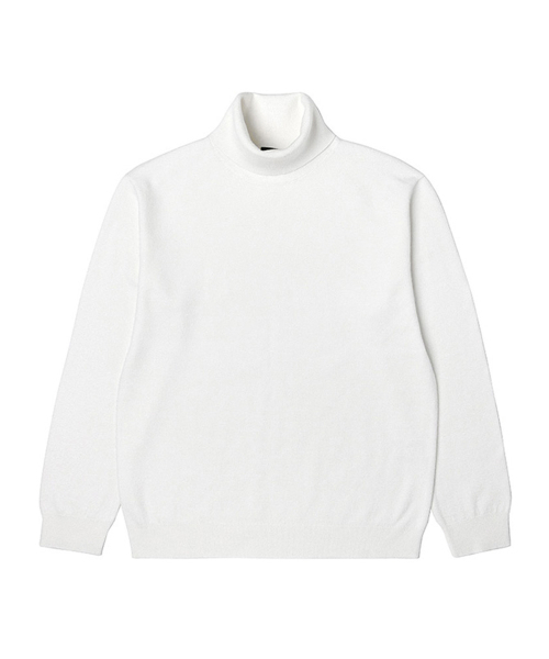ADHOC(アドホック)の「男女共用ベーシックタートルネックニット (アイボリー) (HA1LK91-22)(ニット/セーター・レディース・その他・95/90)」の1枚目の写真