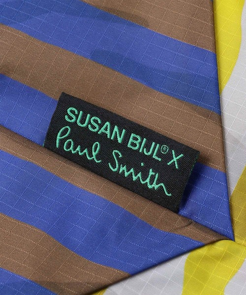 Paul Smith(ポールスミス)の「Susan Bijl x Paul Smith "The New Shopping Bag" Medium【553451 BIJLM】(エコバッグ/サブバッグ・メンズ・ベージュ/ライトインディゴブルー・FREE)」の7枚目の写真