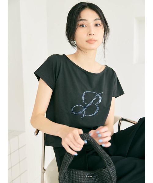 BLUE×PALANG（ブルーパラン）の「CRYSTAL B LOGO TEE（Tシャツ/カットソー・レディース・ホワイト/ブラック・FREE）」の21枚目の写真