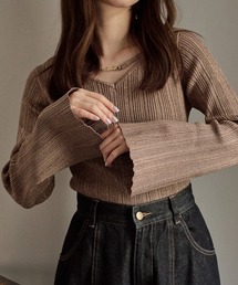 spangle puff knit / スパンコールパフニット（ニット/セーター