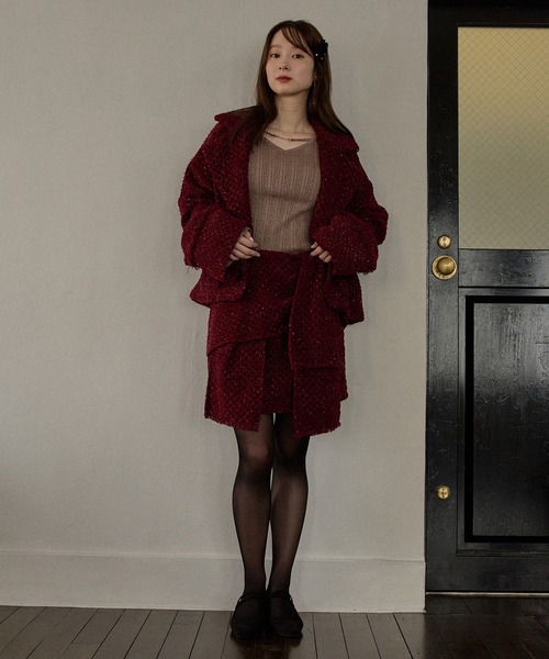 mideal(マイディール)の「flare sleeve rib knit / フレアスリーブリブニット(ニット/セーター・レディース・ボルドー/ネイビー/ブラウン・FREE)」の13枚目の写真