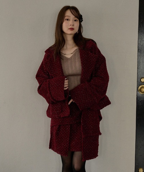 mideal(マイディール)の「flare sleeve rib knit / フレアスリーブリブニット(ニット/セーター・レディース・ボルドー/ネイビー/ブラウン・FREE)」の11枚目の写真