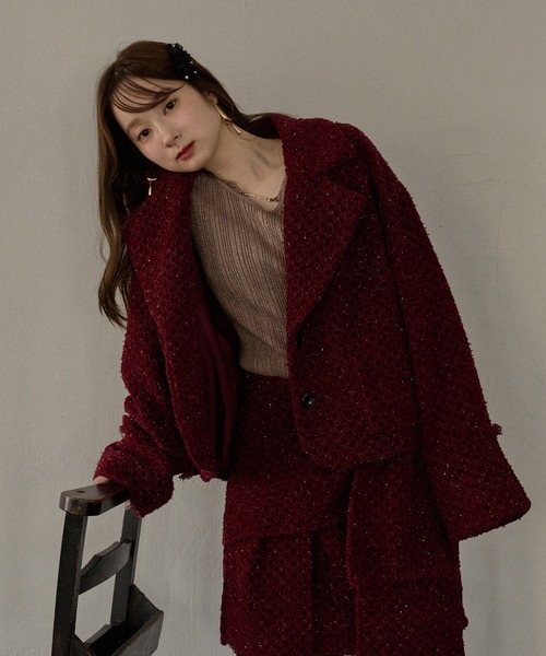 mideal(マイディール)の「flare sleeve rib knit / フレアスリーブリブニット(ニット/セーター・レディース・ボルドー/ネイビー/ブラウン・FREE)」の12枚目の写真