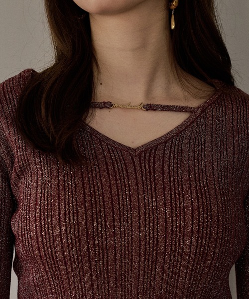 mideal(マイディール)の「flare sleeve rib knit / フレアスリーブリブニット(ニット/セーター・レディース・ボルドー/ネイビー/ブラウン・FREE)」の9枚目の写真