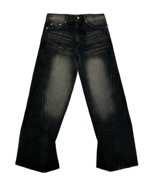 Chikashitsu +（チカシツプラス）の「【Chikashitsu +】Three-dimensional denim pants / 【チカシツプラス】スリーディメンショナルデニムパンツ（デニムパンツ・メンズ・ブラック・M/S）」の16枚目の写真