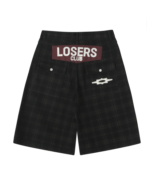 LOSERS CLUB(ルーザーズクラブ)の「チェックパターンウォッシュドバミューダコットンパンツブラック(その他パンツ・メンズ・その他・1/2/3/4/0)」の3枚目の写真